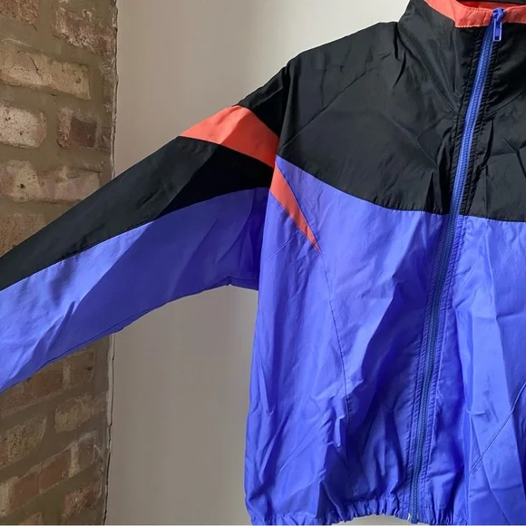 Vintage Nike Black and Purple Windbreaker Jacket fits women’s M - Picture 2 of 11